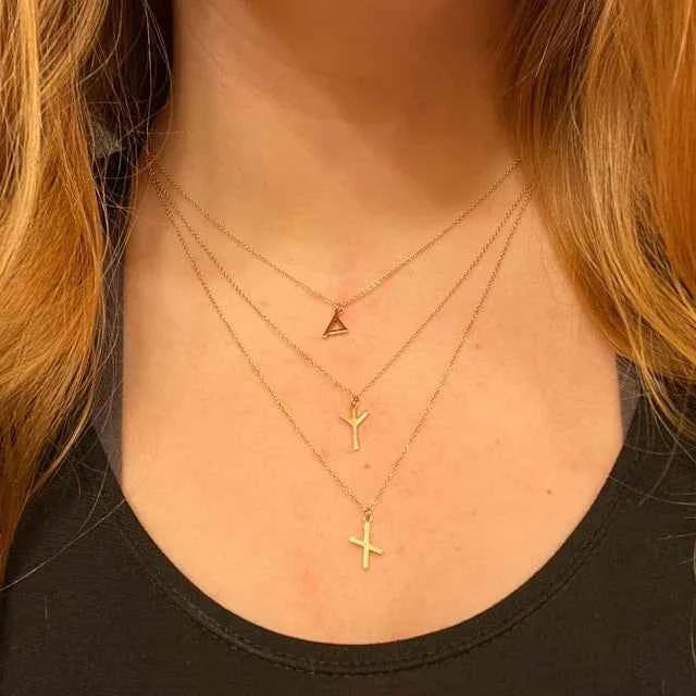 Norse Runic Pendant Viking Rune Layering Necklace