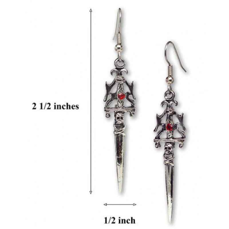 New Gothic Skull Sword Earrings and Earrings Wish New Jewelry - Pedlar's Attic