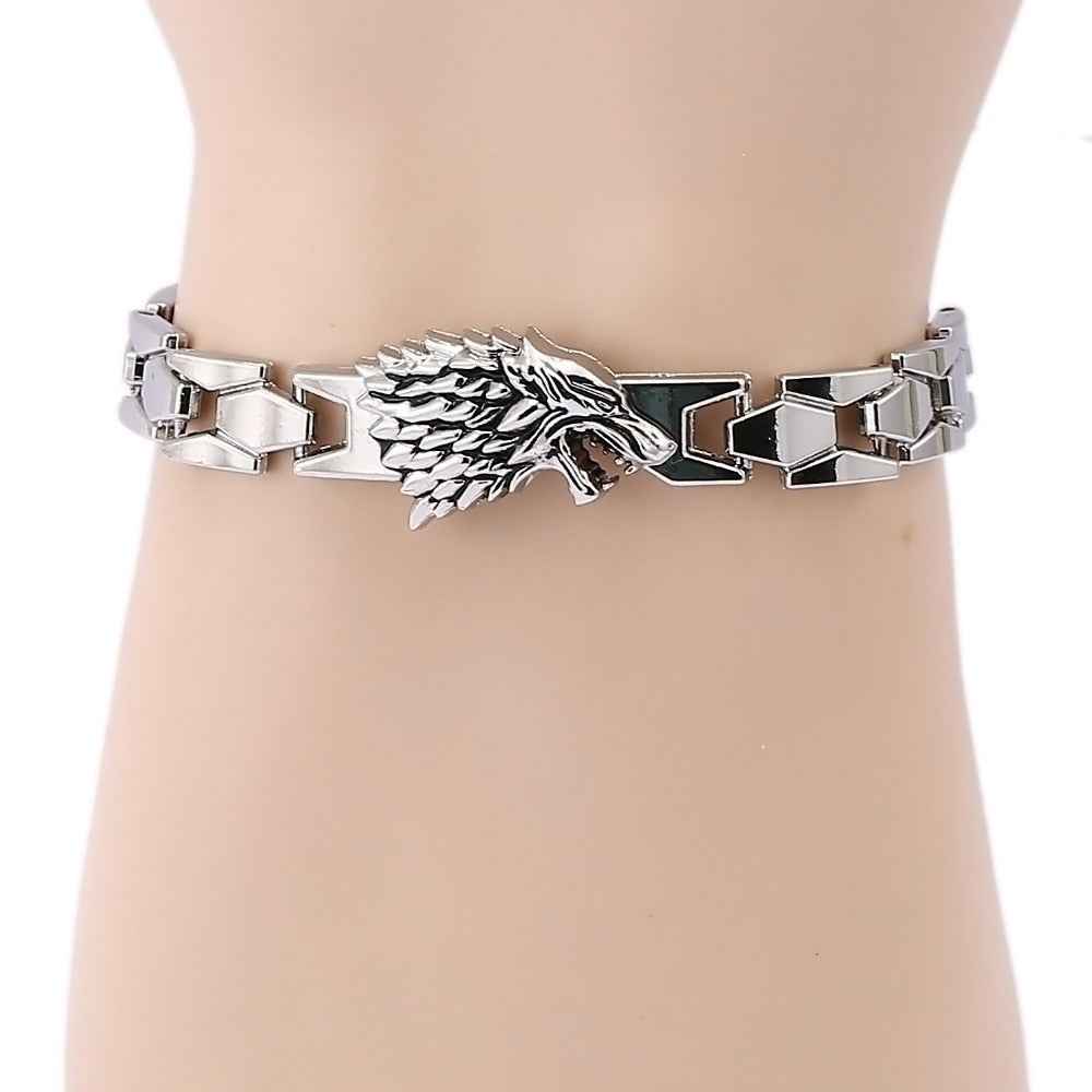 Wolf Bracelets & Bangles Zinc Alloy Chain Silver Bracelet - Pedlar's Attic