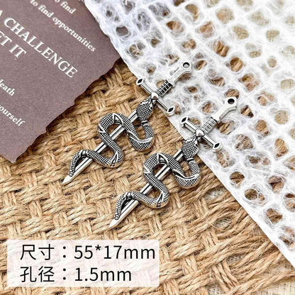 Snake Necklace,Edgy Gothic Sword - Pedlar's Attic