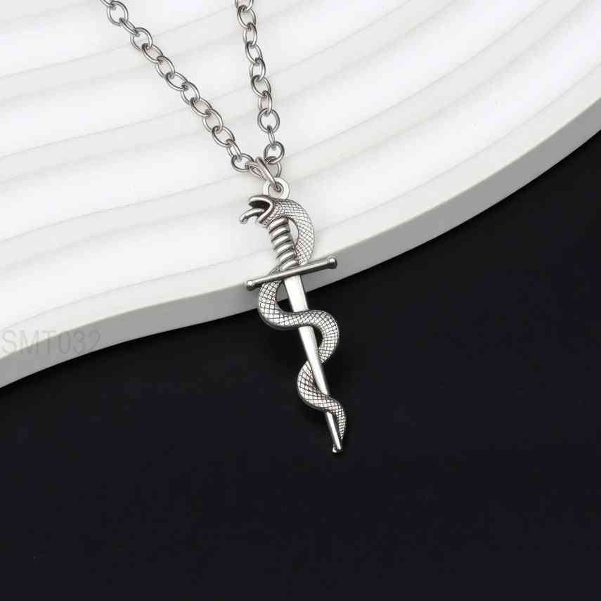Snake Necklace,Edgy Gothic Sword - Pedlar's Attic