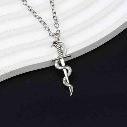 Snake Necklace,Edgy Gothic Sword - Pedlar's Attic
