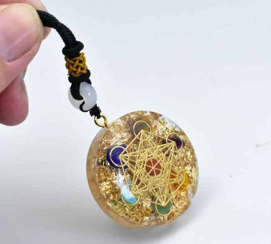 Pendant necklace crystal gravel resin pendant - Pedlar's Attic