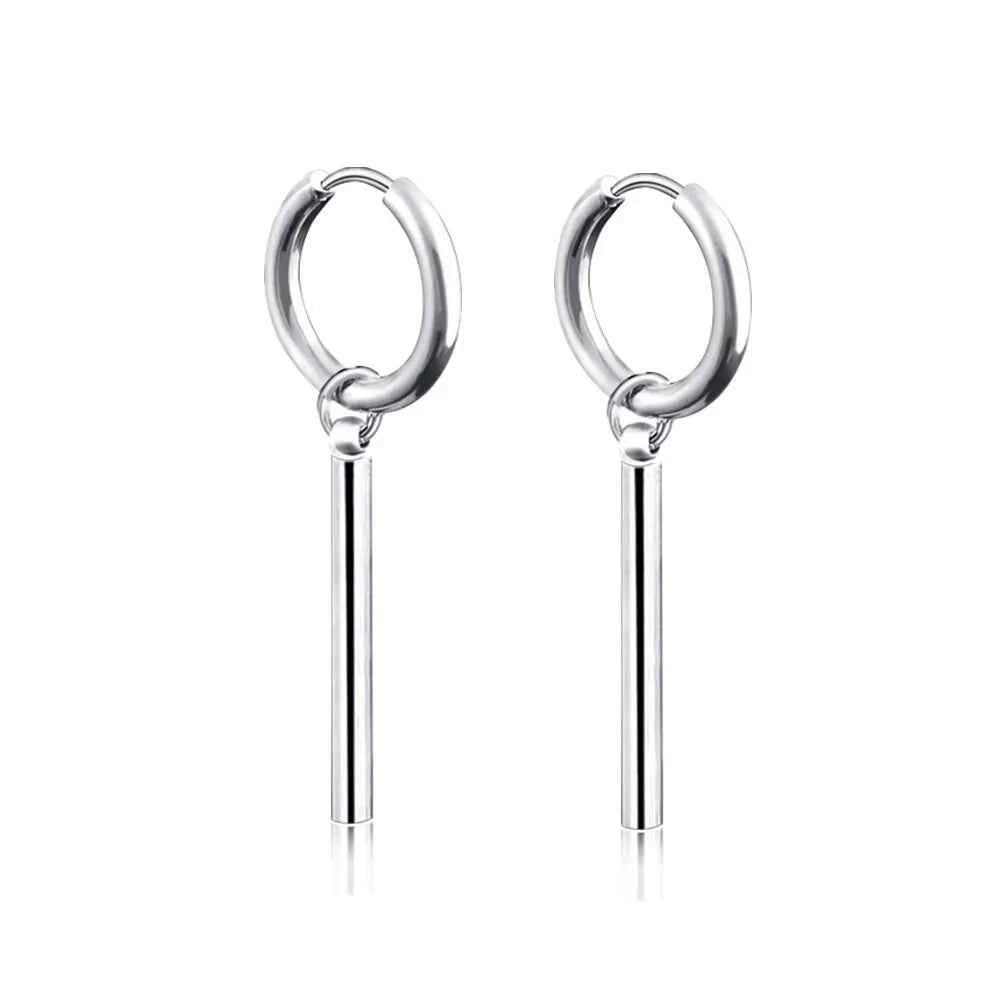 Punk Stainless Steel Hoop Earrings - Trendy Goth Hip Hop Jewelry for Men & Women - Pedlar's Attic
