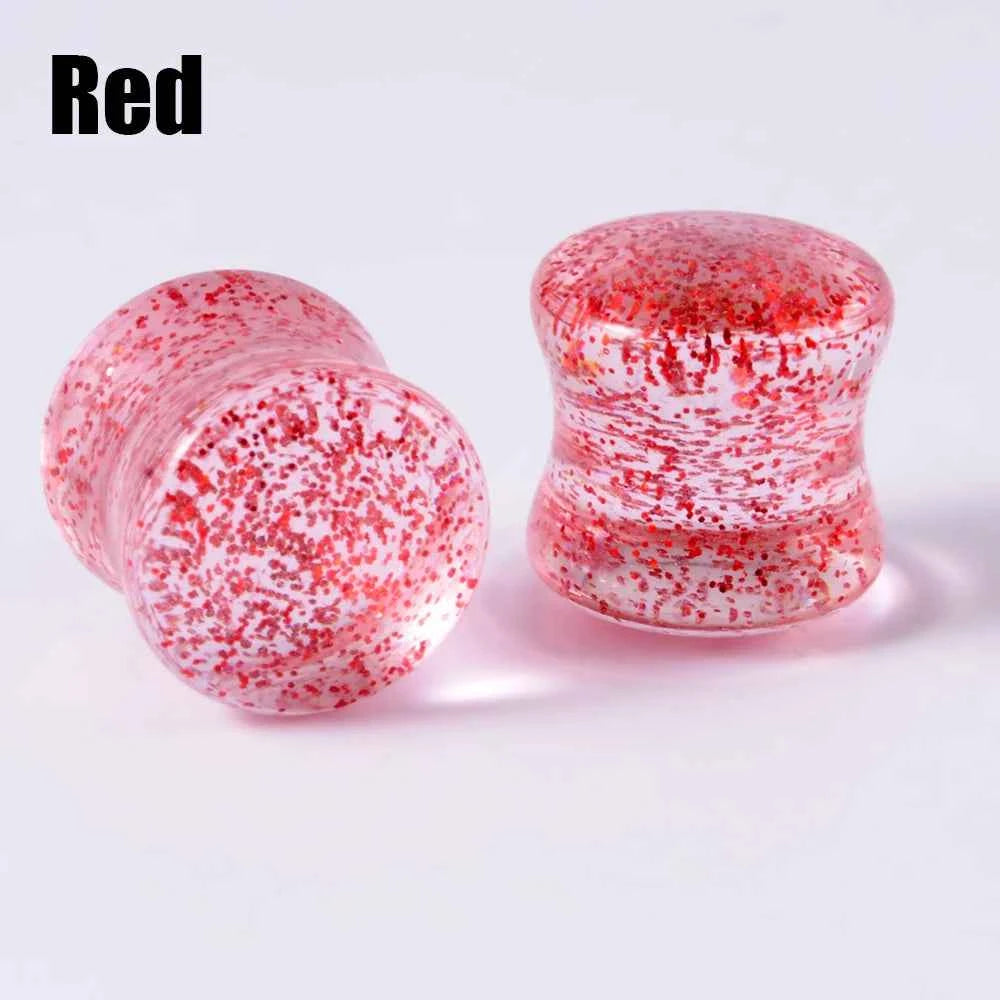 2pcs Acrylic Sequins Ear Gauges