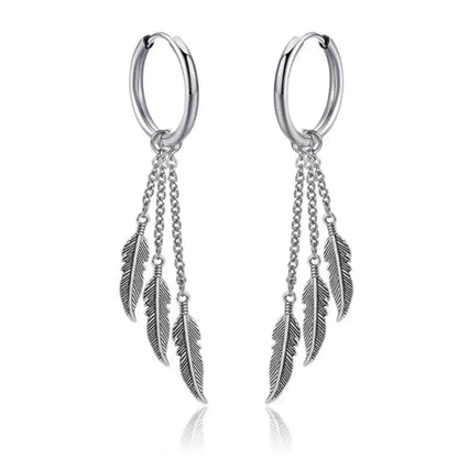 Punk Stainless Steel Hoop Earrings - Trendy Goth Hip Hop Jewelry for Men & Women - Pedlar's Attic