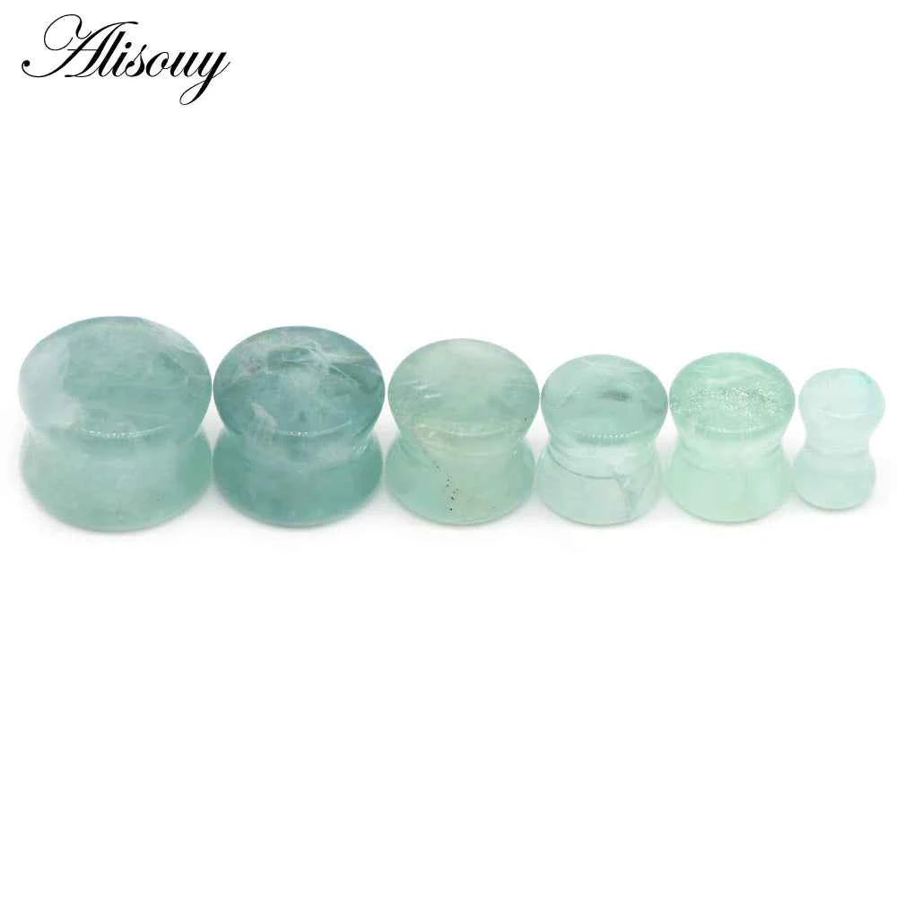 Alisouy 2PCS Natural Organic Stone Ear Plugs