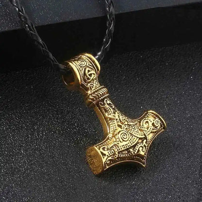 Norse Viking Odin's Runes Necklace Vegvisir Symbol - Pedlar's Attic