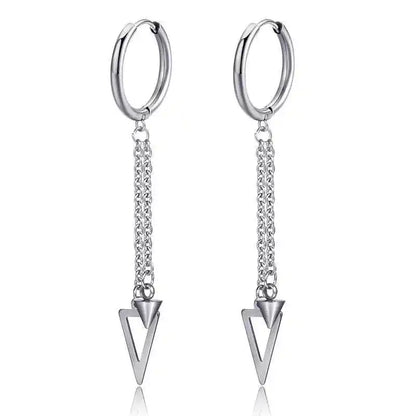 Punk Stainless Steel Hoop Earrings - Trendy Goth Hip Hop Jewelry for Men & Women - Pedlar's Attic