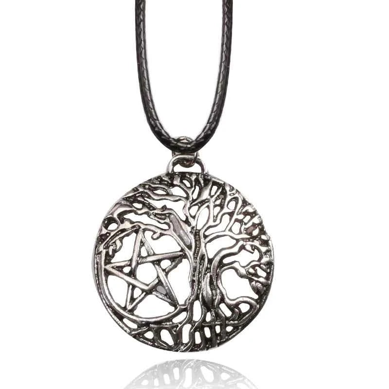 Norse Viking Odin's Runes Necklace Vegvisir Symbol