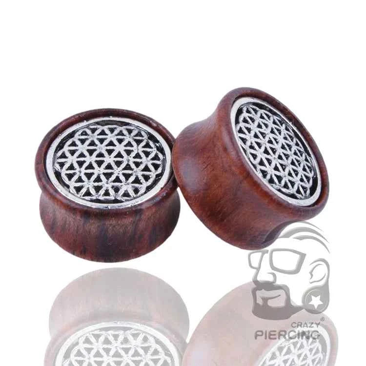 2pcs Wood Flesh Ear Plugs Tunnels Ear Piercings Earlets Saddle Woodern Earring Expander Gauge Double Flare Body Jewelry Piercing