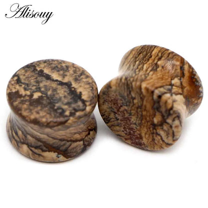 Alisouy 2PCS Natural Organic Stone Ear Plugs - Pedlar's Attic