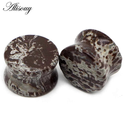 Alisouy 2PCS Natural Organic Stone Ear Plugs - Pedlar's Attic