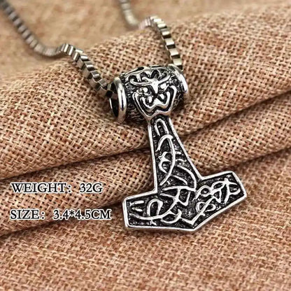 Norse Viking Odin's Runes Necklace Vegvisir Symbol - Pedlar's Attic