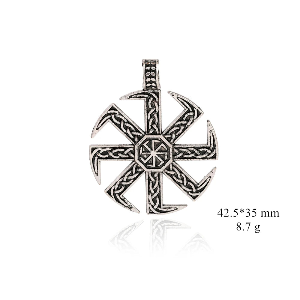 The Kolovrat — Slavic Sun Wheel Pendant