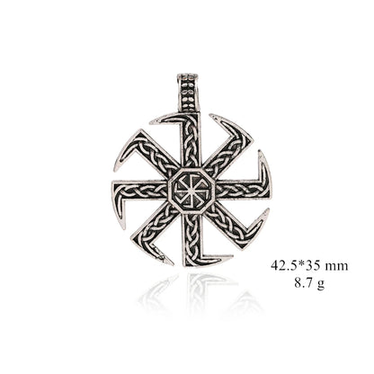 The Kolovrat — Slavic Sun Wheel Pendant