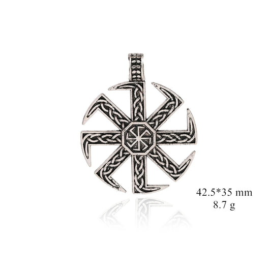 The Kolovrat — Slavic Sun Wheel Pendant