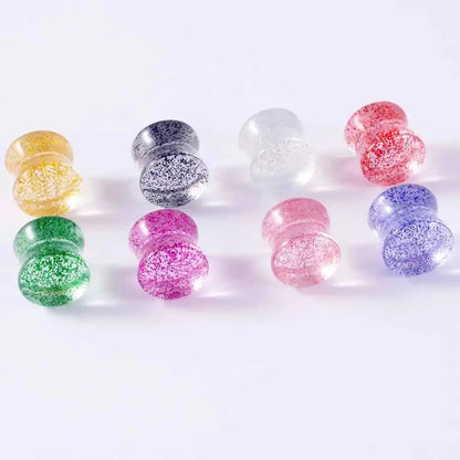 2pcs Acrylic Sequins Ear Gauges - Pedlar's Attic