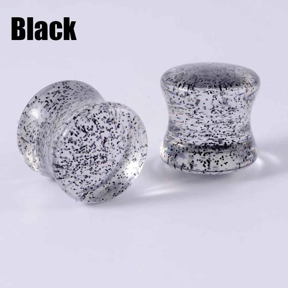 2pcs Acrylic Sequins Ear Gauges