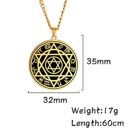 The Observatory Seal — Solomon Star & Zodiac Constellation Necklace