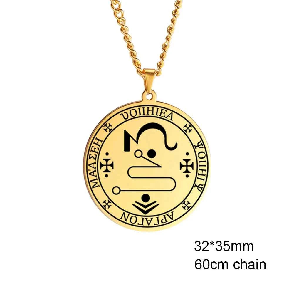 Dawapara 7 Archangels Sigil Necklaces Pentacle Magical Amulet Michaelmas Lucky Protection Supernatural Talisman Necklace