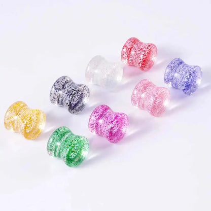 2pcs Acrylic Sequins Ear Gauges - Pedlar's Attic