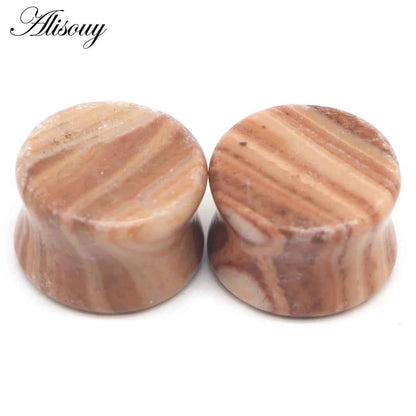 Alisouy 2PCS Natural Organic Stone Ear Plugs - Pedlar's Attic