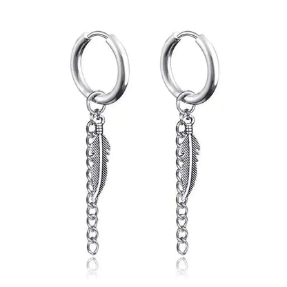 Punk Stainless Steel Hoop Earrings - Trendy Goth Hip Hop Jewelry for Men & Women - Pedlar's Attic