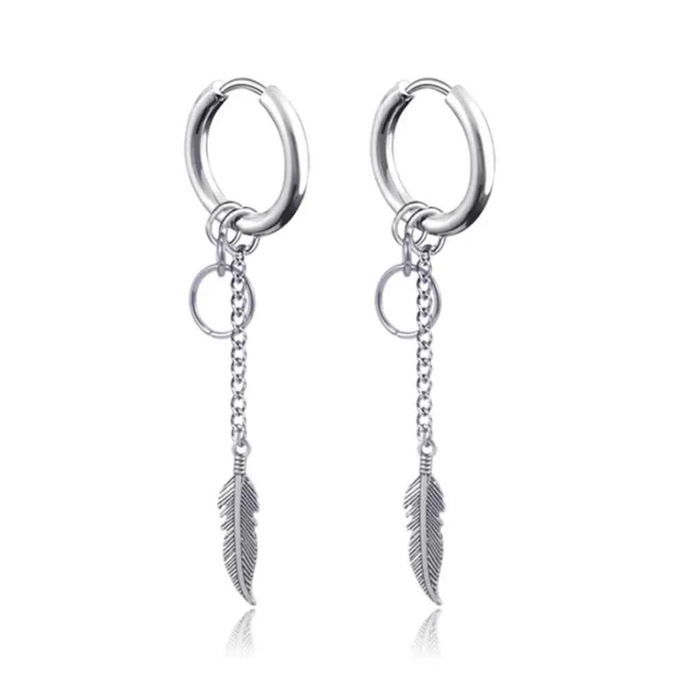 Punk Stainless Steel Hoop Earrings - Trendy Goth Hip Hop Jewelry for Men & Women - Pedlar's Attic