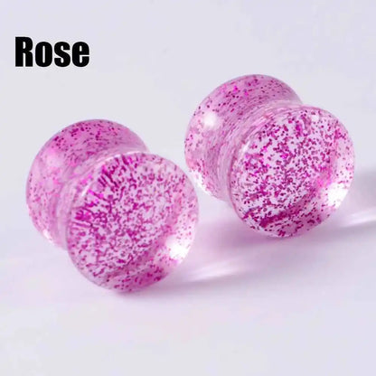 2pcs Acrylic Sequins Ear Gauges - Pedlar's Attic