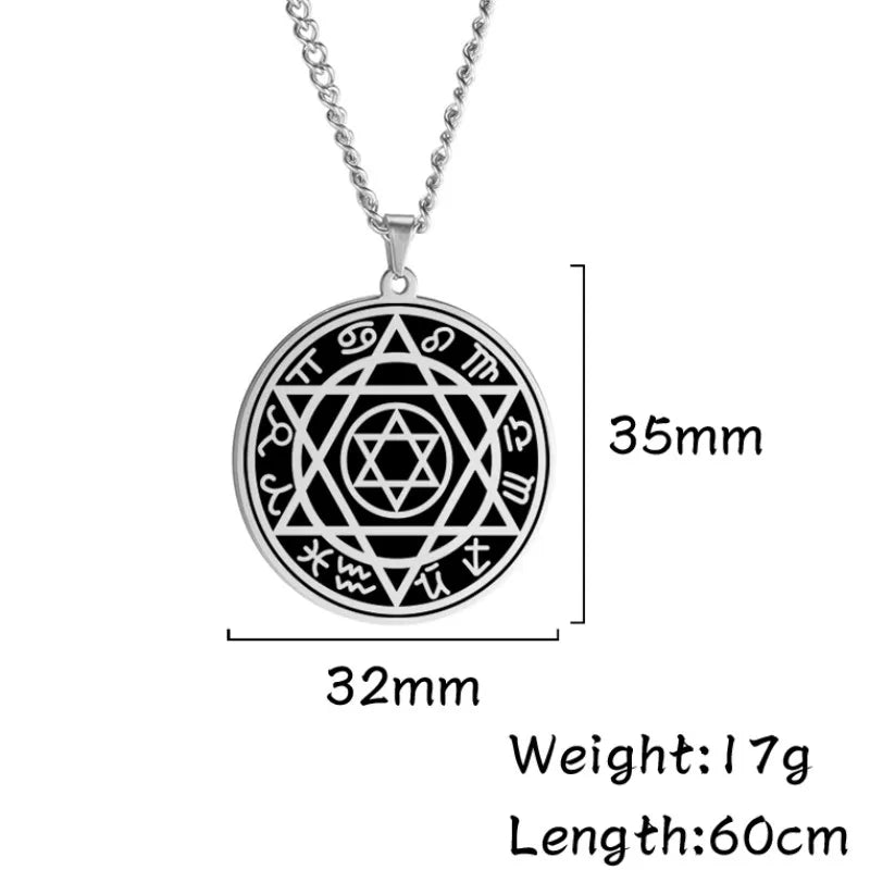 The Observatory Seal — Solomon Star & Zodiac Constellation Necklace
