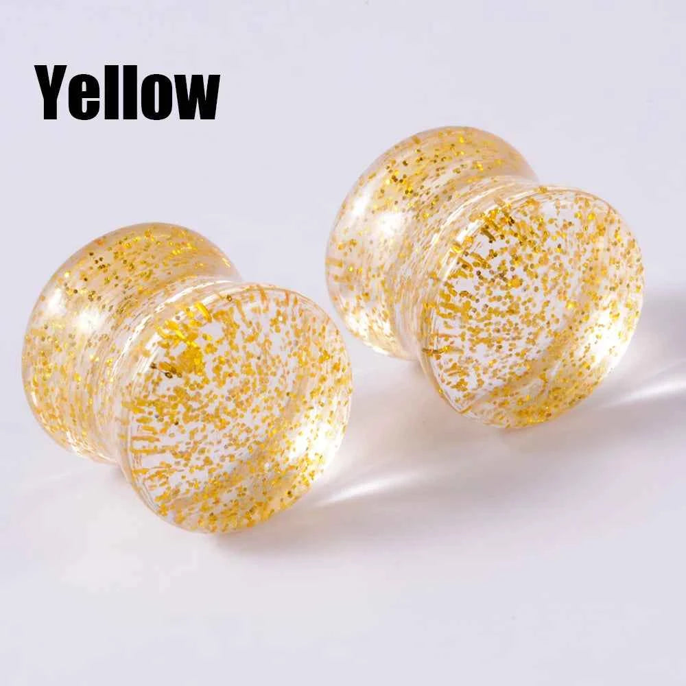 2pcs Acrylic Sequins Ear Gauges