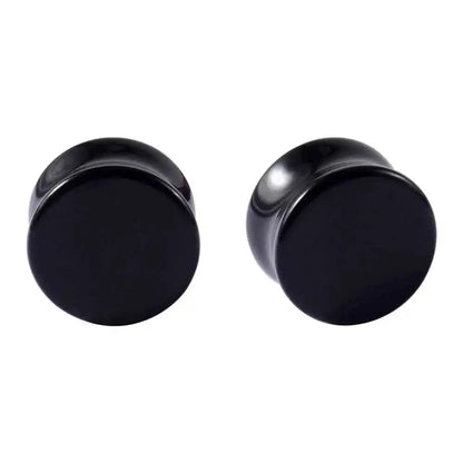 Pair Stone Ear Gauges Dew Drop Ear Plugs Double Flare Saddle Stretching Gauges Expander keyhole Ear Stretcher Body Jewelry - Pedlar's Attic