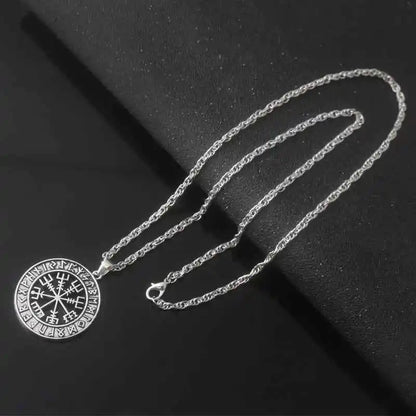 Norse Viking Odin's Runes Necklace Vegvisir Symbol - Pedlar's Attic