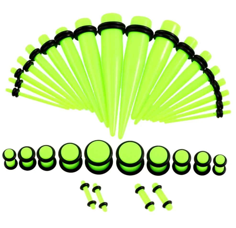 36pcs/lot Acrylic Ear Gauge Taper and Plug Stretching Kits - Pedlar's Attic