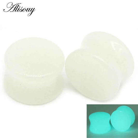 Alisouy 2PCS Natural Organic Stone Ear Plugs