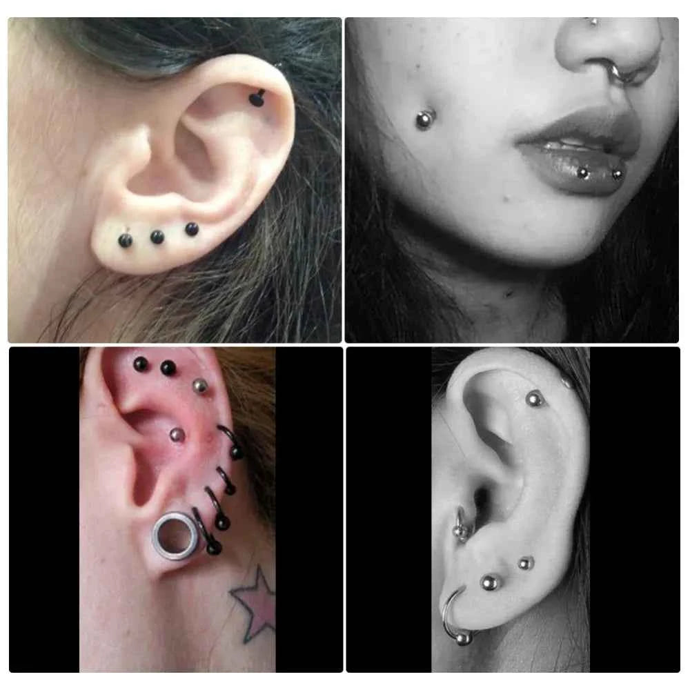 Tragus Helix Bar, Labret Lip Bar Rings Stud