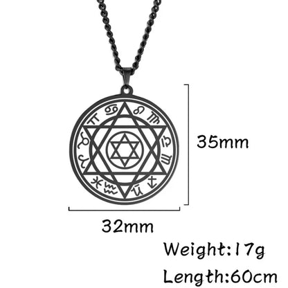 The Observatory Seal — Solomon Star & Zodiac Constellation Necklace