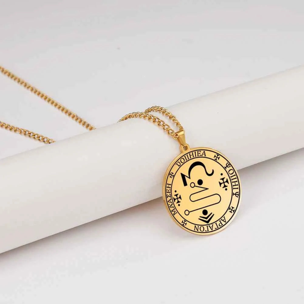 Dawapara 7 Archangels Sigil Necklaces Pentacle Magical Amulet Michaelmas Lucky Protection Supernatural Talisman Necklace