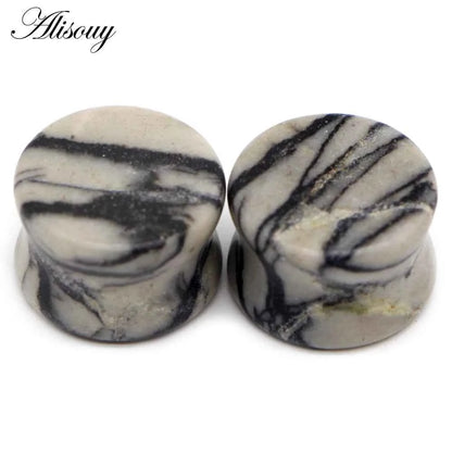Alisouy 2PCS Natural Organic Stone Ear Plugs - Pedlar's Attic