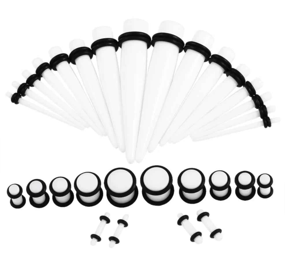 36pcs/lot Acrylic Ear Gauge Taper and Plug Stretching Kits - Pedlar's Attic