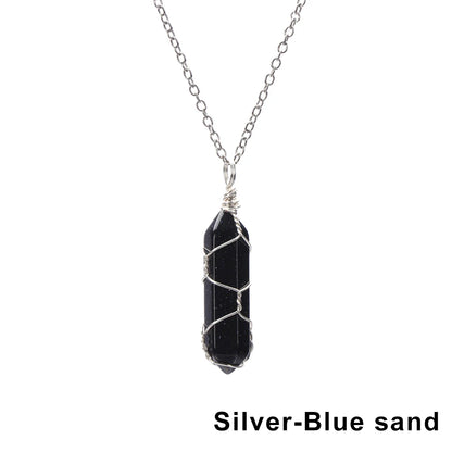 The Threaded Compass — Wire-Wrapped Crystal Point Necklace