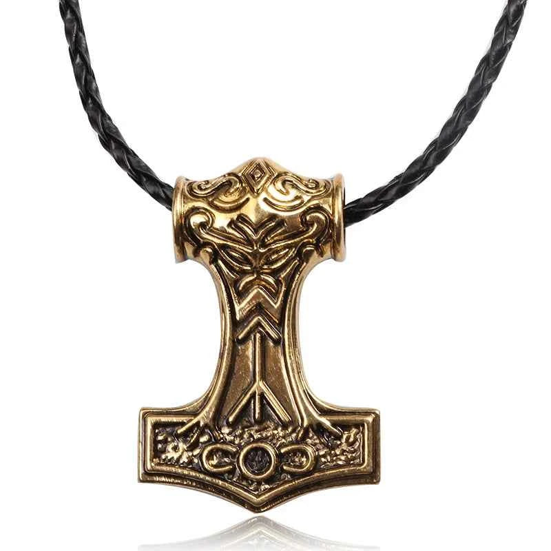 Norse Viking Odin's Runes Necklace Vegvisir Symbol