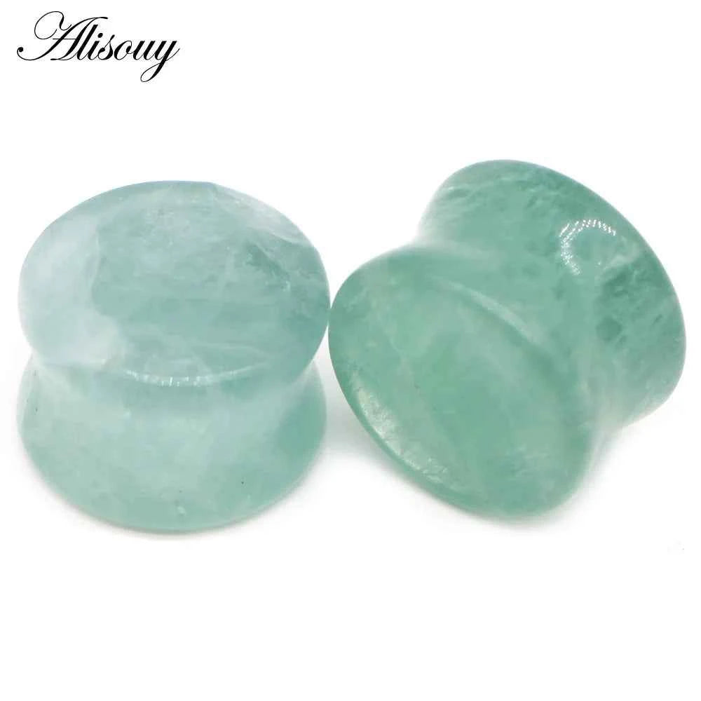 Alisouy 2PCS Natural Organic Stone Ear Plugs