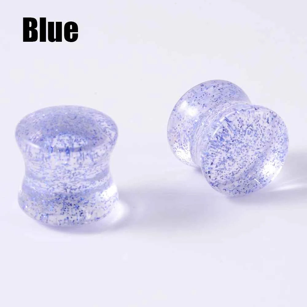 2pcs Acrylic Sequins Ear Gauges
