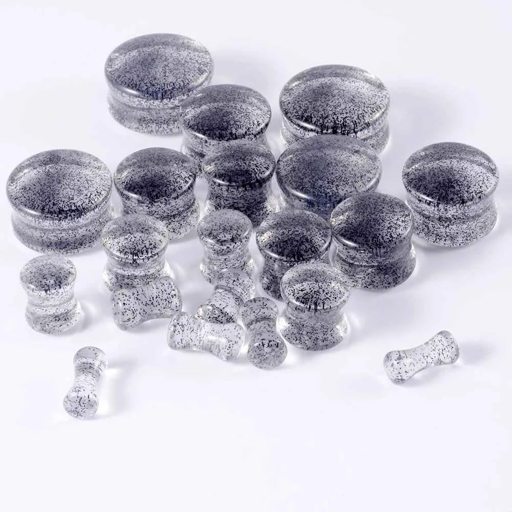 2pcs Acrylic Sequins Ear Gauges
