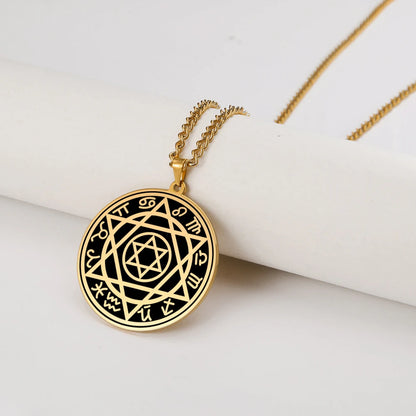 The Observatory Seal — Solomon Star & Zodiac Constellation Necklace