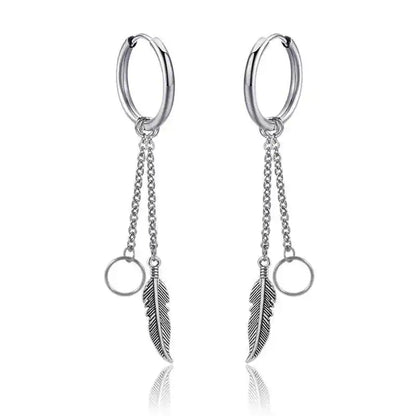 Punk Stainless Steel Hoop Earrings - Trendy Goth Hip Hop Jewelry for Men & Women - Pedlar's Attic