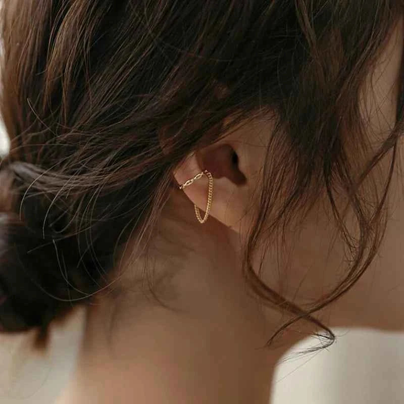 1 Pc 2025 Fashion Minilist No Piercing Ear Cuff Earrings for Woman Fake Piercing Earcuff Clips Earrings for Women Cuffs Jewelry - Pedlar's Attic