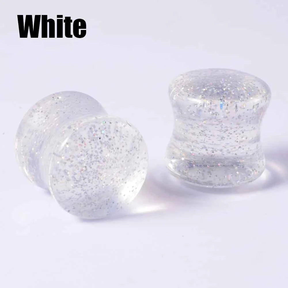 2pcs Acrylic Sequins Ear Gauges